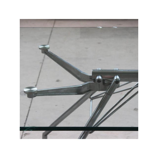 1980s Crystal Nomos Table by Norman Foster for Tecno, Italy, 1989 For Sale - Image 5 of 18