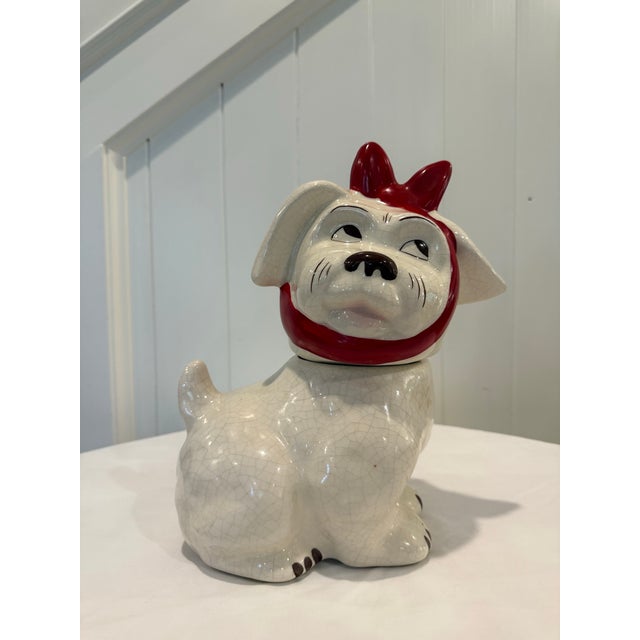 Vintage Brush McCoy Pottery Toothache Dog Cookie Jar For Sale - Image 12 of 12