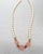 1990s Vintage C1990 Signed Napier Goldtone Faux-Pearl Pink Flower Necklace For Sale - Image 5 of 10