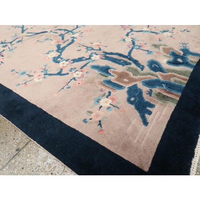 Textile Galerie Shabab Collection Mid-20th Century Handmade Chinese Art Deco Accent Rug For Sale - Image 7 of 9