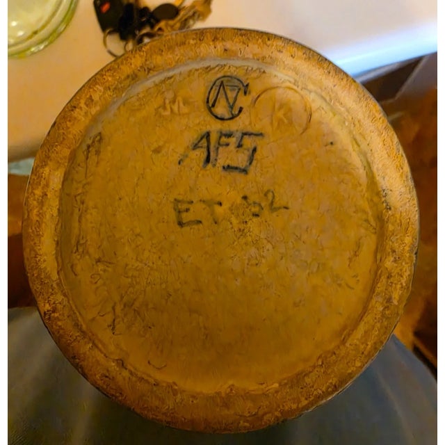 Antique 1911 Newcomb College Arts & Crafts Pottery Vase - Jonquil Motif by Afs & Jm For Sale - Image 11 of 13