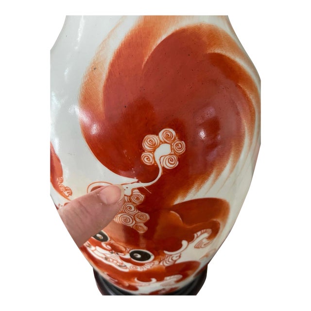 Amazing pair of 19th century Chinese porcelain, from the Qing Dynasty, These antique vases were later converted into a...