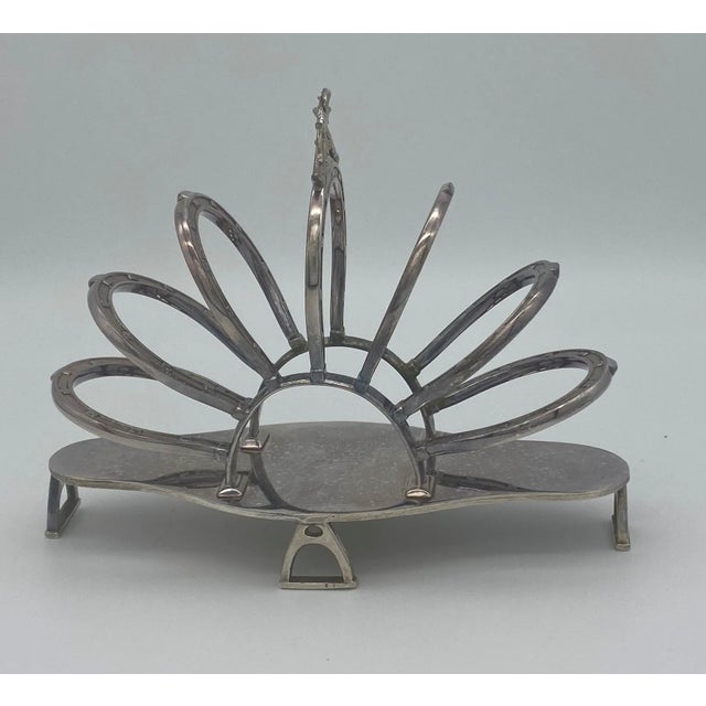 Antique 19th Century Equestrian Silver Toast Caddy For Sale In West Palm - Image 6 of 6
