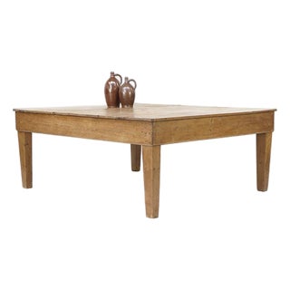 Large Countryhouse Pine Wood Worktable For Sale