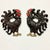 1950s Vintage Boho Chic Farmhouse Rooster Sculptural Wall Objects, Splattered Finish - A Pair For Sale - Image 4 of 10