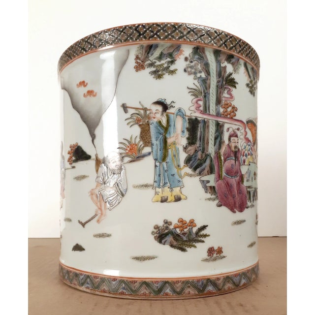 Late 19th Century Late 19th Century Chinese Porcelain Eight Immortals and Deities Bitong For Sale - Image 5 of 11