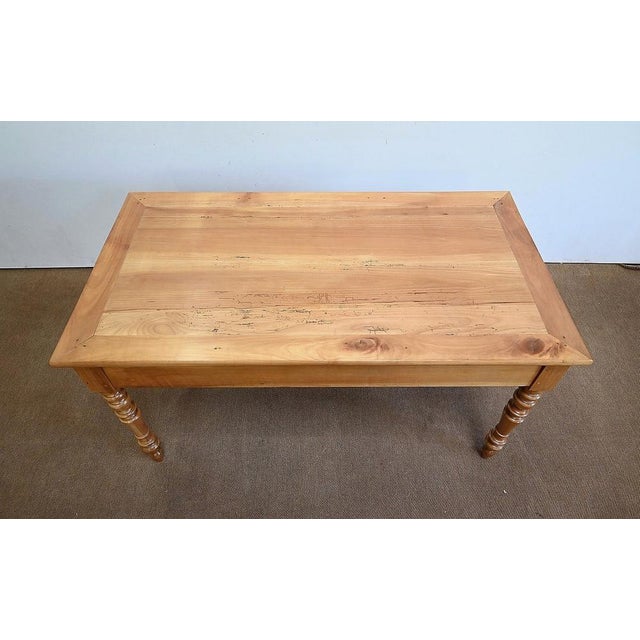 Louis Philippe Style Rectangular Table in Blonde Cherry For Sale - Image 5 of 18