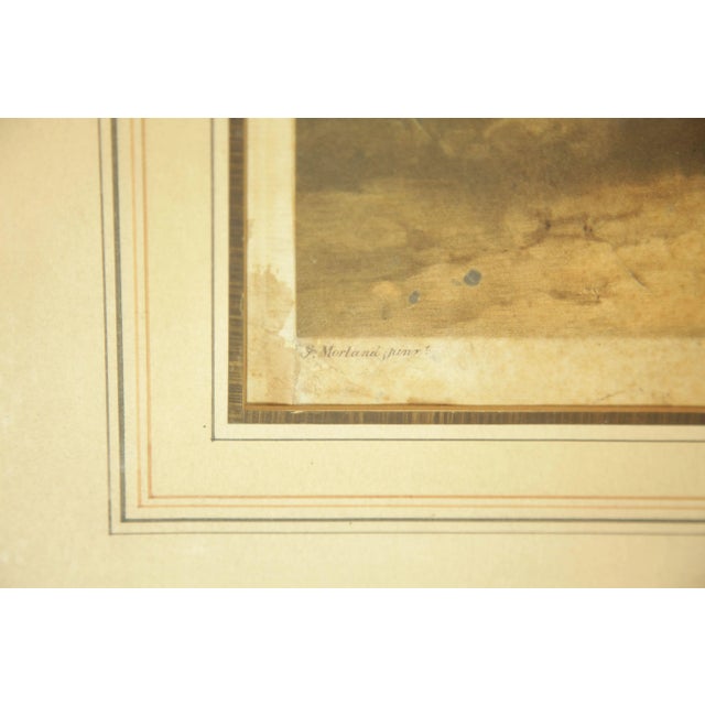 Gold The Turnpike Gate' After George Morland Framed Mezzotint Printed in Color and Hand-Colored For Sale - Image 8 of 13