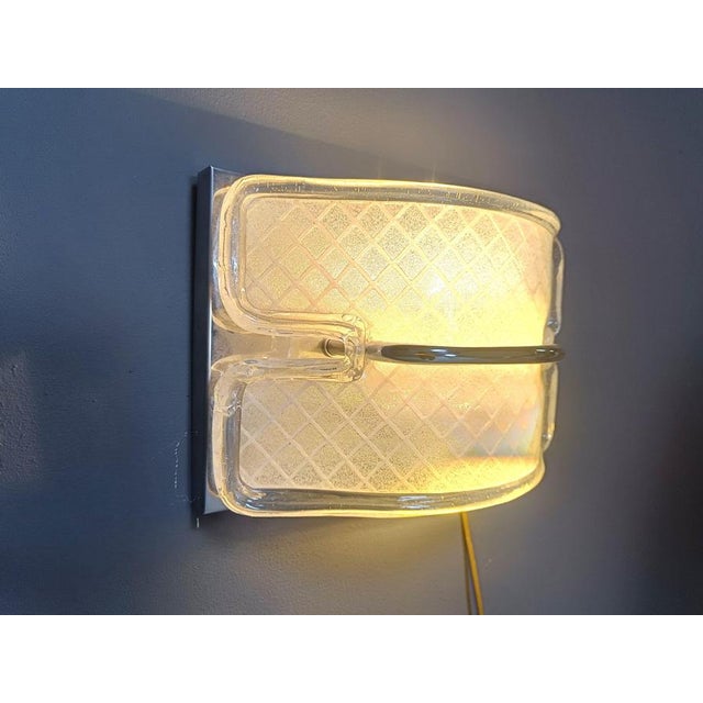 Glass Vintage Murano Glass Wall Sconce, 1970s For Sale - Image 7 of 8