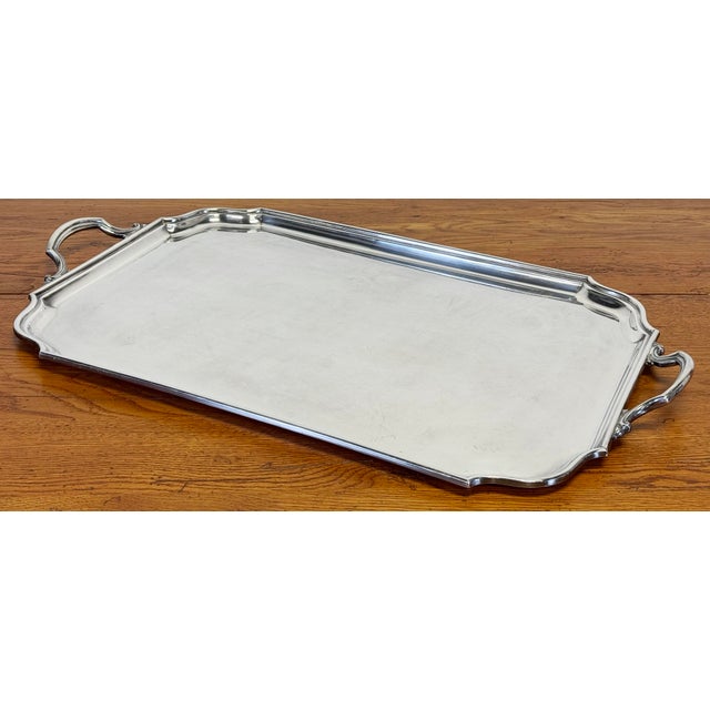 Metal Vintage Elgin Unity Silverplate Serving Tray For Sale - Image 7 of 8