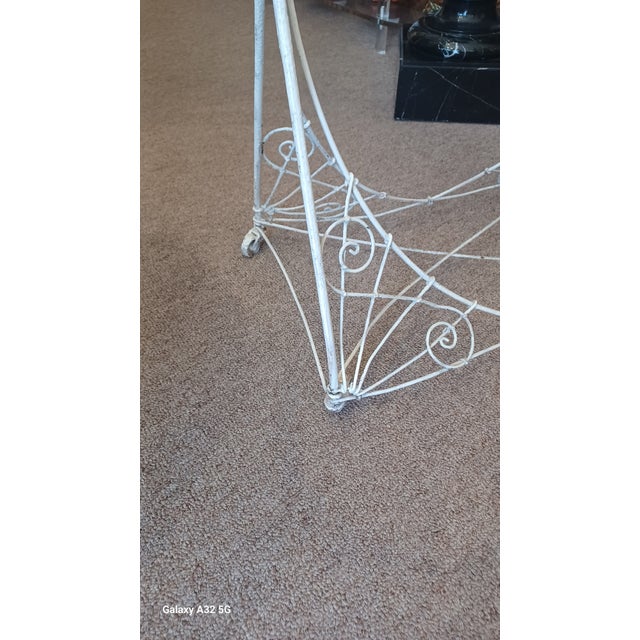 Antique French Painted Wire Plant Stand For Sale - Image 4 of 6