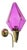 Brass Wall Lamp with Lilac Murano Glass, 1950s For Sale