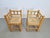 Wood Vintage Dutch Art Deco Style Corner Chair in Oak and Rush, 1950s, Set of 2 For Sale - Image 7 of 13