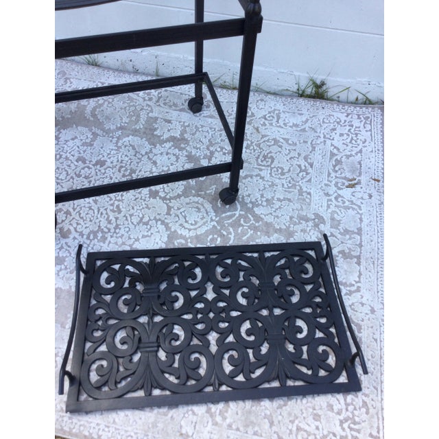 1990s Vintage Palm Beach Regency Bar Cart For Sale - Image 11 of 11