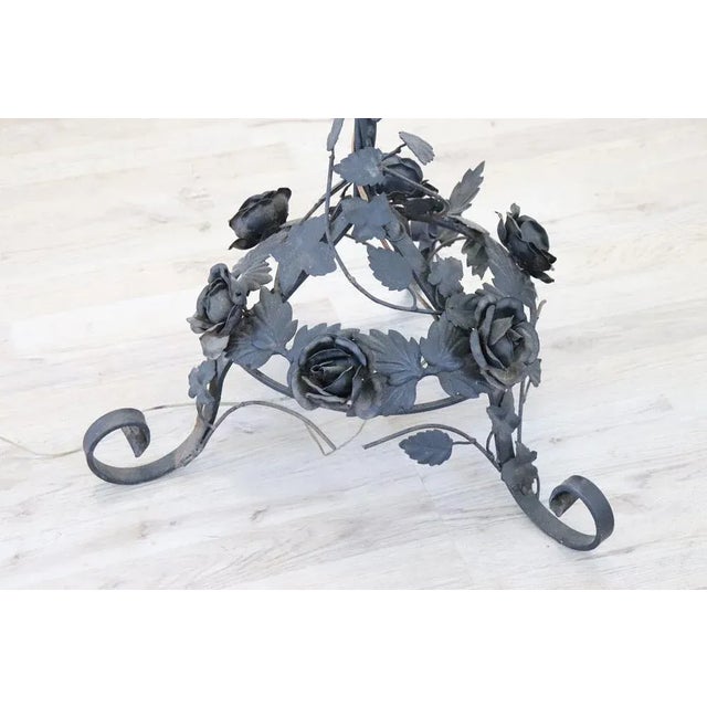 Early 20th Century Art Nouveau Iron Floor Lamp, 1890s For Sale - Image 4 of 11