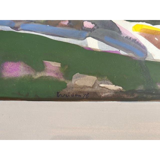 1976 Vintage California Watercolor Larry Welden Original Painting For Sale In Denver - Image 6 of 9