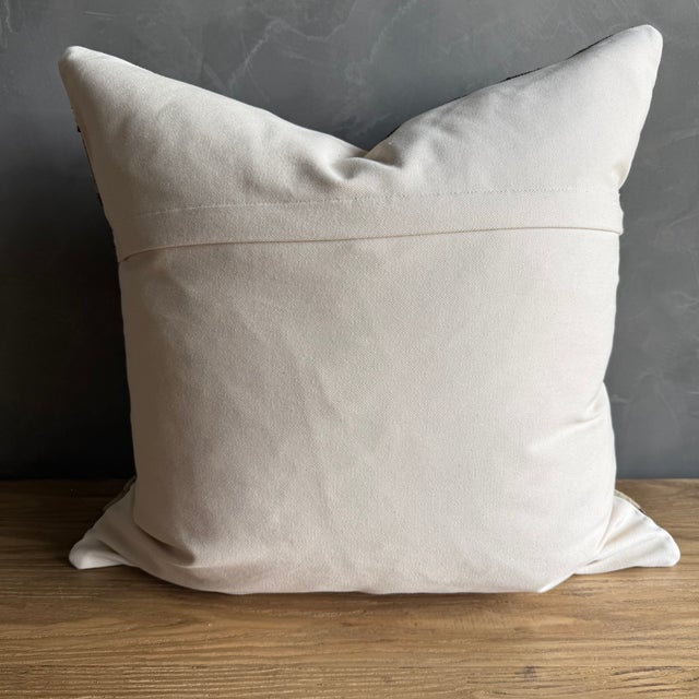 Vintage Rug Pillow Cover With Stripes For Sale In Los Angeles - Image 6 of 7