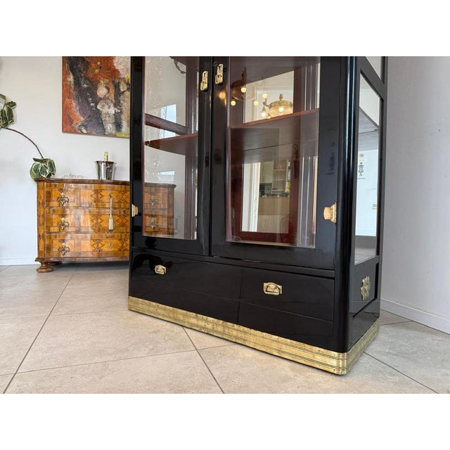 Art Nouveau Glass Display Cabinet, 1920s For Sale - Image 14 of 15