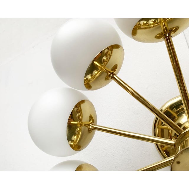 Mid-Century Modern Space Age German Brass Ceiling Lamp from Kaiser Leuchten, 1960s For Sale - Image 6 of 18