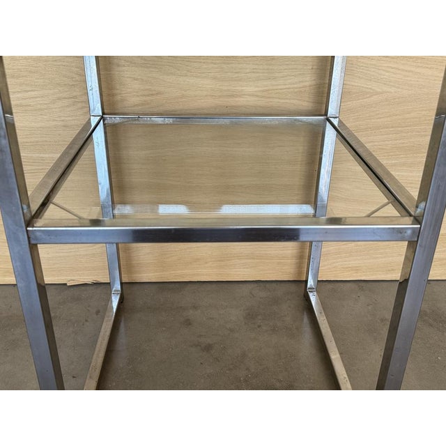 Mid-Century Modern Italian Chrome Side Tables, 1970, Set of 2 For Sale - Image 9 of 10