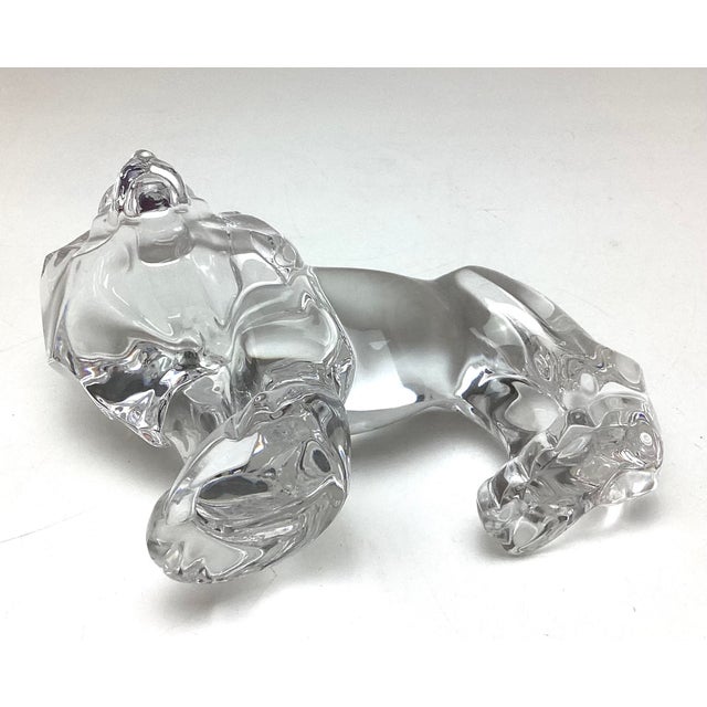 Val Saint Lambert Crystal Lion Figurine For Sale In New York - Image 6 of 7