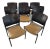 Mid Century Modern Italian Giancarlo Piretti Stacking Armless Office or Dining Chairs, a Set of Eight For Sale
