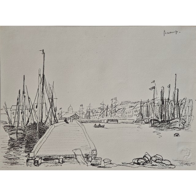 Claude Monet, Inner Harbor of Fécamp, 1918, Paper For Sale