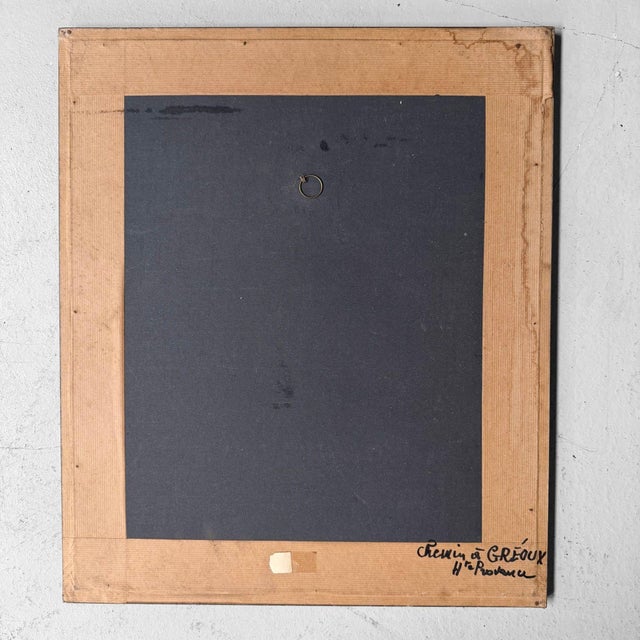 Paper Jean Lallemand, Chemin À Gréoux, 1980s, Gouache, Framed For Sale - Image 7 of 9