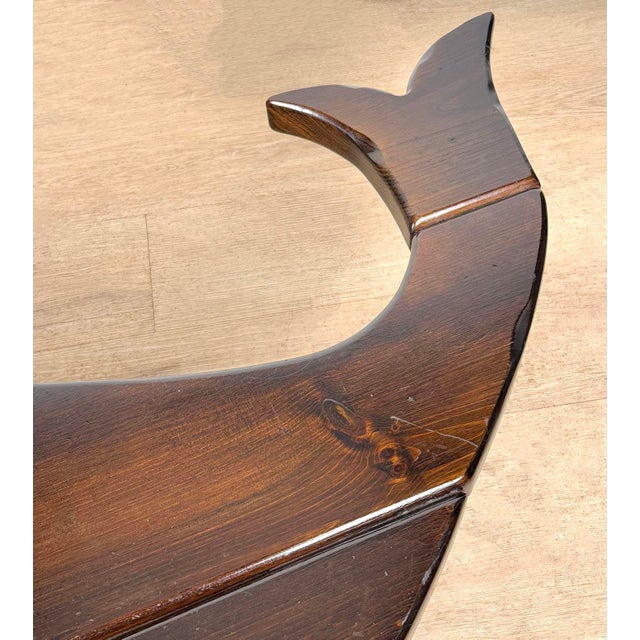 Vintage English Heritage Pine Whale Figural Coffee Table For Sale - Image 9 of 10