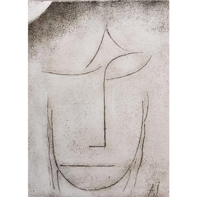 Alexej von jawlensky torschok 1864 - 1941 wiesbaden head (overlapping), c. 1923. etching in umber, hand-printed. catalogue...