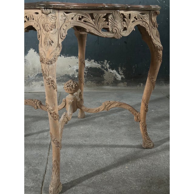 Wood 20th Century French Louis XV Style Table For Sale - Image 7 of 9