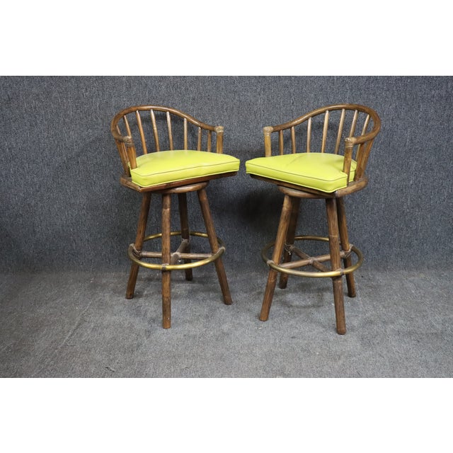 Mid Century McGuire Swivel Bar Stools/Pair Chairish