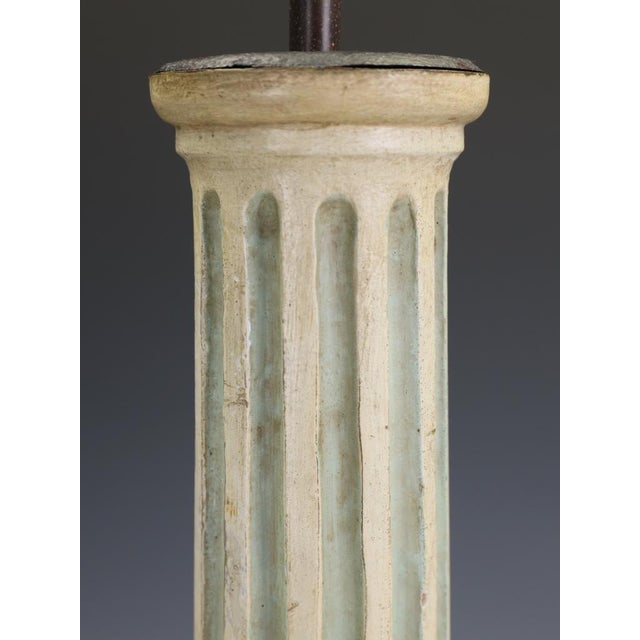 Neoclassical Grand Tour Lion and Fluted Column Table Lamp in Gilt Wood, 1880 For Sale - Image 10 of 18