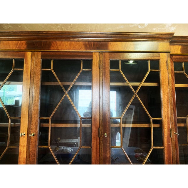 English Mahogany Cabinet with Drawers, 1960s, Set of 2 For Sale - Image 9 of 18