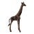 Antique Brass Finish Metal Giraffe Sculpture For Sale