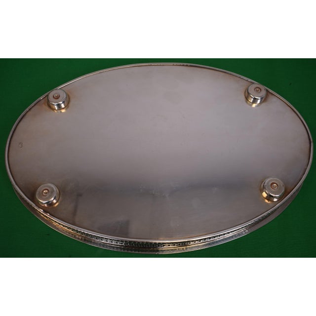 Traditional c.v. Whitney Polo Trophy Midwick-Old Westbury-Los Indios Polo Series 1938 Silver Plate Oval Platter For Sale - Image 3 of 5