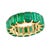 Natural 12 Ct High Quality Zambian Emerald Cut Emerald Eternity Band/ Ring 14 Kg For Sale - Image 4 of 8