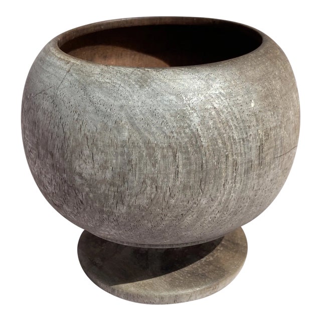 Vintage Rustic Wooden Bowl For Sale