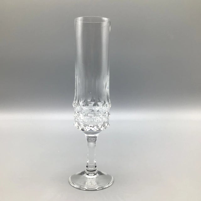 Here is a very elegant German Rosenthal Holdfast Studio Line pattern blown crystal fluted champagne glass. One of three...