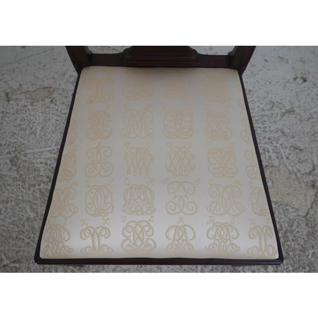 Set of 6 Henkel Harris Mahogany Chippendale Style Side Dining Chairs For Sale - Image 12 of 18