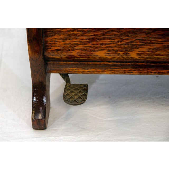 Early 20th Century Victorian Oak Footstool For Sale - Image 9 of 12