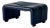 1960s Coronado Navy Leather Ottoman Attributed to Afra + Tobia Scarpa for B&b Italia For Sale