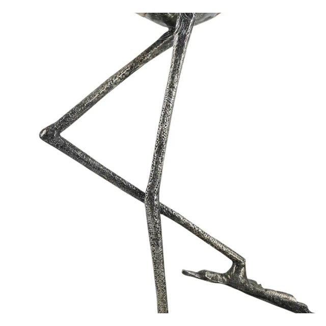 Gabriella Binazzi, Silver Plate, Brass & Large Seashell Flamingo, Signed For Sale - Image 10 of 12