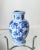 1990s Late 20th-Century Contemporary Blue White Chinoiserie Earthenware Vase For Sale - Image 5 of 13