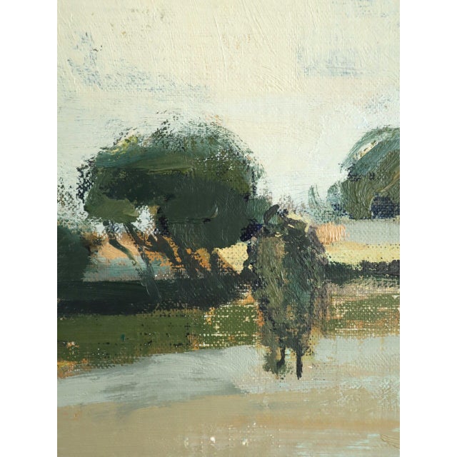 1946 Mid-Century Modern 'Grove in Repose' Mini Abstract Landscape Oil Painting by Swedish Artist Ivar Morsing (1919-2009), Framed For Sale - Image 9 of 12