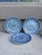 19th Century Set of 6 French Blue & White Faience Dinner Plates Sarreguemines.