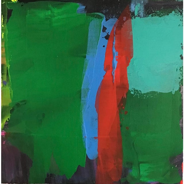 “AS122721” Contemporary Abstract Study Acrylic Painting on Canvas Panel For Sale