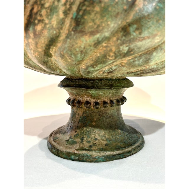 Vintage Verde Green Brass Urn For Sale In Phoenix - Image 6 of 6