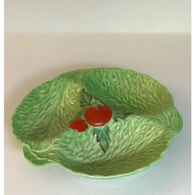 Ceramic Vintage Hand Painted Beswick England Tomato Leaf Serving Dish Set - 10 Piece Set For Sale - Image 7 of 13