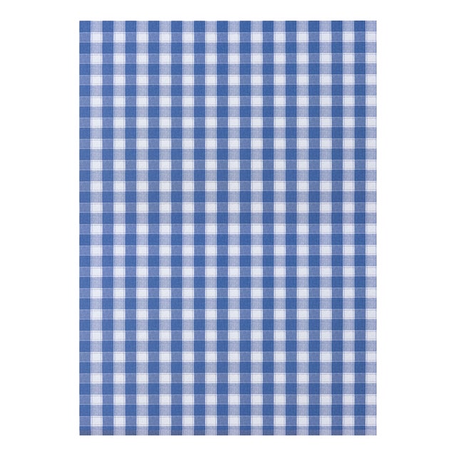 Sample - The House of Scalamandré Checkers Wallpaper, Cobalt For Sale